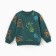 Sweatshirt for boys, emerald color/dino, height 98 cm