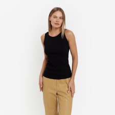 T -shirt female, black color, size l (46)