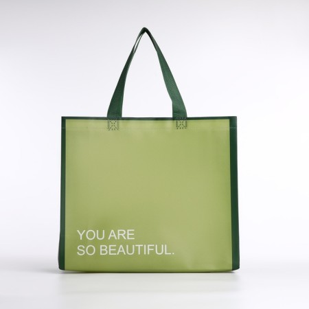 Bag without fastening, green color-1
