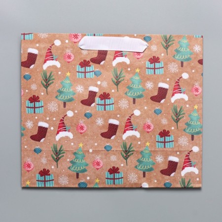Craft horizontal package "New Year's gifts", ML 27 x 23 x 11.5 cm, New Year-5