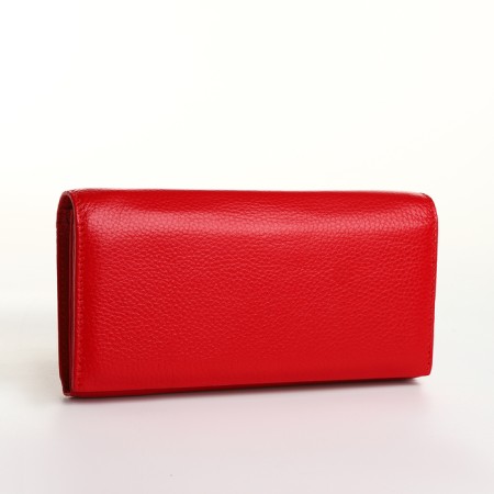 Women's wallet on magnet, red color