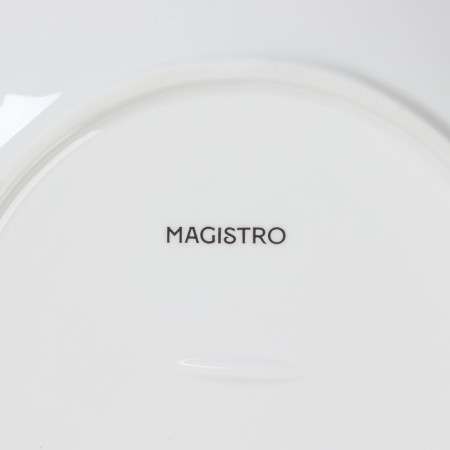 Porcelain dining porcelain Magistro "Flower", D = 19 cm, white color-4