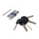 Allyur cylinder mechanism HD F 60-5K CP, with a perfors, color chrome