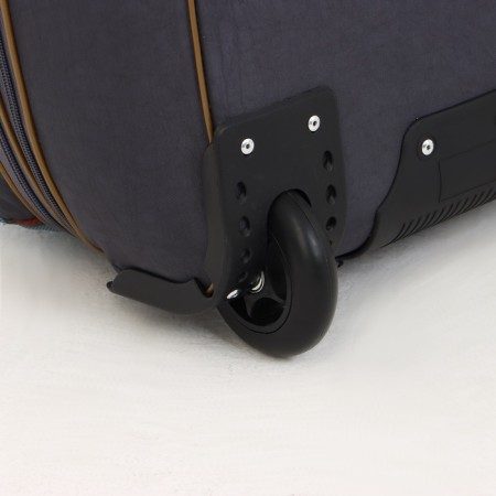 Small 37 L (S) suitcase with a SACVOYAGE bag, lightning department, extension, external pocket, gray color gray-7