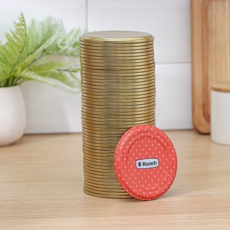 KOMFI, SKO-82 mm, lacquered, packaging 50 pcs, the color of the gold.-1