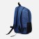 Set of a youth backpack on a zipper of textiles with USB, bag, cosmetic bag, blue color