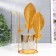 Summary Metal, glass for 1 candle with a vase "Golden feathers" D-5 cm, 7.5x14x19.6 cm