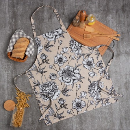 Apron "Dolyana" Blooming Garden 60x70 cm, 100% cotton, 164 g/m2