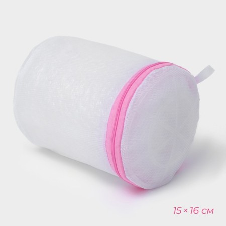 Bags for washing, 4 pcs: l = 60 × 50, m = 50 × 40, s = 40 × 30, cylinder = 15 × 16, white color-6