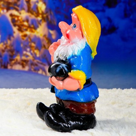 Garden figure "Dwarf with balls" 37x18x13cm-4