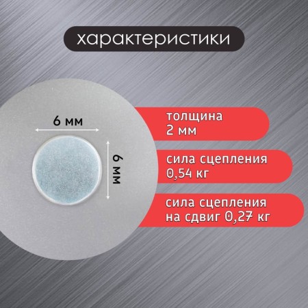 Magnet Technical Silver Round 6x6x2 mm-1