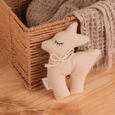 Soft toy "Olenenok", 15 cm, beige color-5
