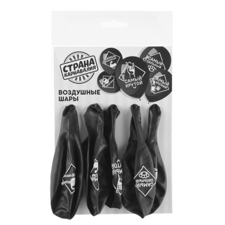 Shar Latex 12 "Liberties", male, 1 tbsp., Set 5 pcs, black color-1