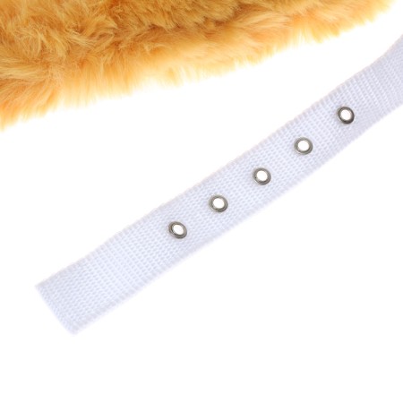 Nylon disin again with a fleece lining, adjustable size, white-1