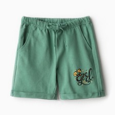 Shorts for girls, green /cool color, height 134-140 cm
