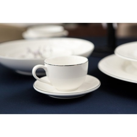 Coffee steam porcelain Magistro la Perle, 2 objects: a cup 100 ml, a saucer d = 11.5 cm, white color-10