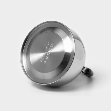 A kettle with a stainless steel whistle “Black Night”, 2 l, chrome -colored color-12