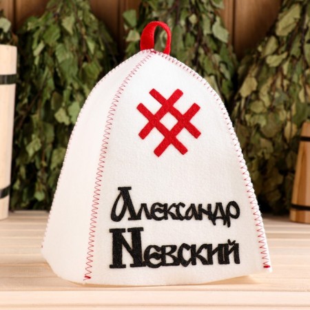 Bath cap with applique "Alexander Nevsky"