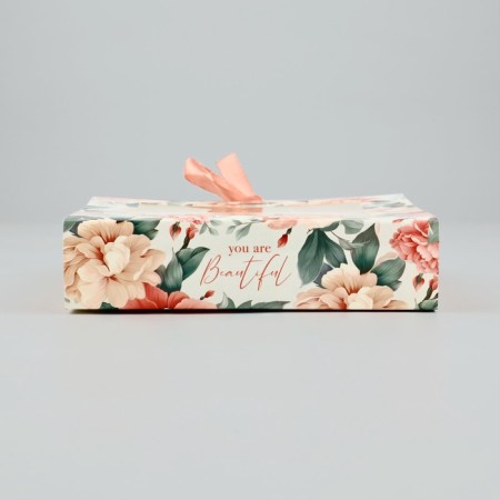 Box for 9 sweets with cells “You are beautiful” 14.5 x 13.5 x 3.5 cm-1