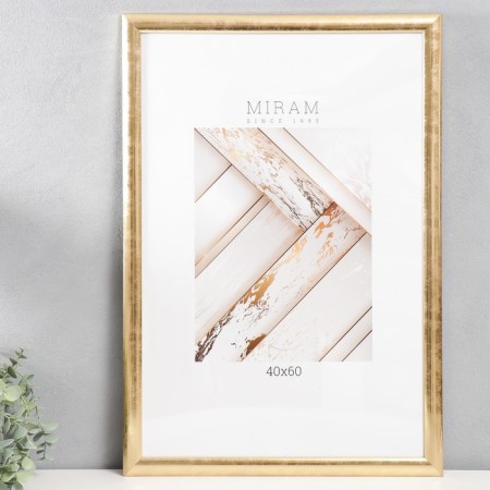 Photo frame Plastic "Mira" 40x60 cm, 211 gold (plastic screen)