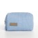 Textura zipper cosmetic bag, blue color