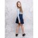 Turtleneck for girls, height 128 cm, blue color