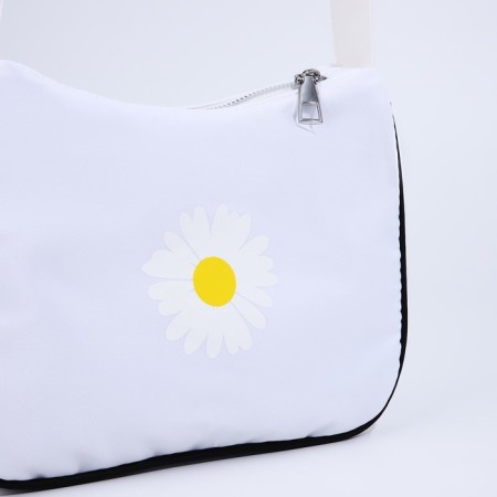 Youth bag with a zipper, white color-4