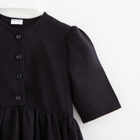Платье для девочки MINAKU: Cotton collection, цвет чёрный, рост 152 см-6