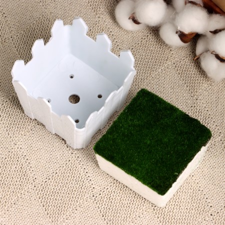 Floristic Kashpo "Edmund" White, 8x8x6.5cm-3