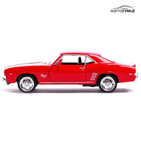 Metal machine Chevrolet Camaro SS, 1:32, doors, inertia, red color open-5