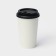 Plastic disposable lid for a glass black, with a valve, d = 9 cm