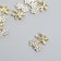 Decor for creativity metal, rhinestones "bow-flowers" gold 1.5x2 cm