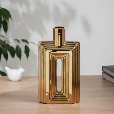 VAZA Ceramics Table "Bram" straight, 27.5x15 cm, gold