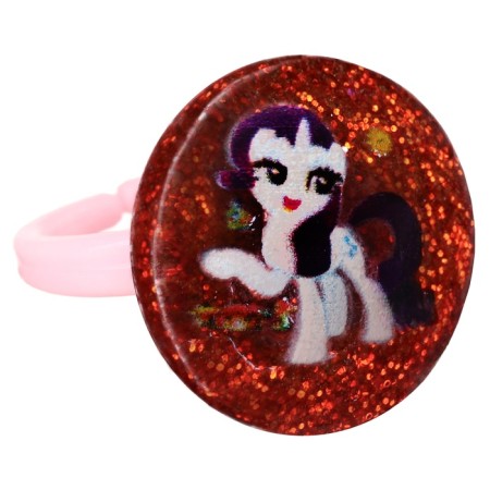 A set of rings on the holographic substrate "Pony" 5 pcs, My Little Pony mix-4