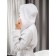 Women's waffle bathrobe Pandahug ORNELLA, size 48-50, white color