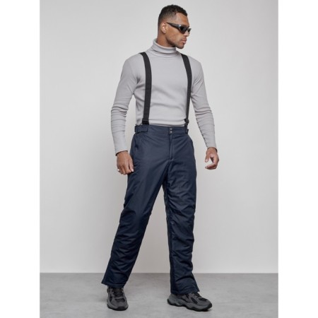 Semi-combineson ski insulated male winter, size 56, dark blue color-2