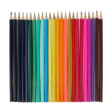 Pencils 24 colors, wooden, triangular body, in a cardboard box-1
