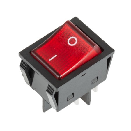 Klavima switch 250V 30A (4C) On -OFF red with backlight (RWB-502) Rexant