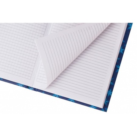Business notebook A6, 64 sheets in a cage/ruler, "girl in blue", a solid cover, glossy lamination, an offset block 60g/m2-1