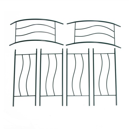 Sadovaya arch, collapsible, 240 × 125 × 36.5 cm, metal, green, "wave"-4