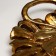 Interior polystone stand "Golden palm leaves" 4x21.5x36 cm
