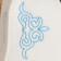 Bath cap with embroidery "Kazakhstani female cap" with blue patterns