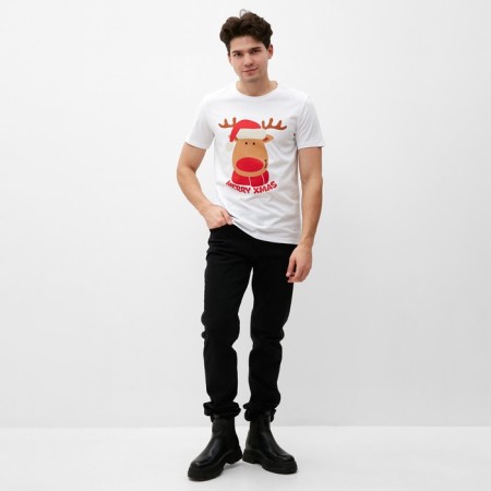 T -shirt New Year's male KAFTAN "Merry XMAS" Size 56-1