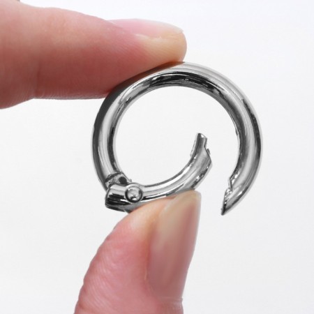 Karabin ring, d = 20/28 mm, thickness - 4 mm, 5 pcs, silver color-2