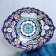 Rishtan ceramics "Flowers", 27 cm, blue, corrugated, oval