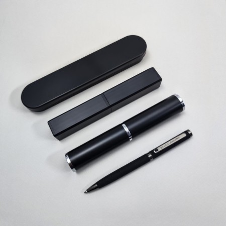 Switching handle, 1.0 mm, BrunovisConti firenze, blue rod, metal case Soft Touch Black, in a tube-7
