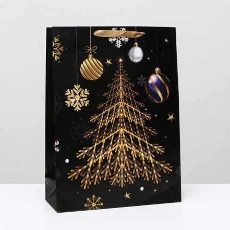 Laminated packet "Golden Christmas tree", 31 x 42 x 12 cm