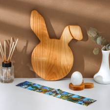 ADELICA Easter set, eggs A Hare 1 Cell, Serving Board, Thermonaclemes 7 pcs, Birch