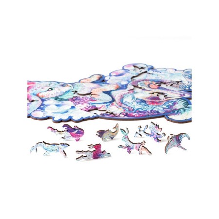 Wooden puzzle "Water Rabbit", size L - 27 × 32 cm, 197 parts-2