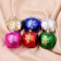 Christmas tree decoration "Apple with a snowflake" (set 6 pcs) 5x4 cm, mix